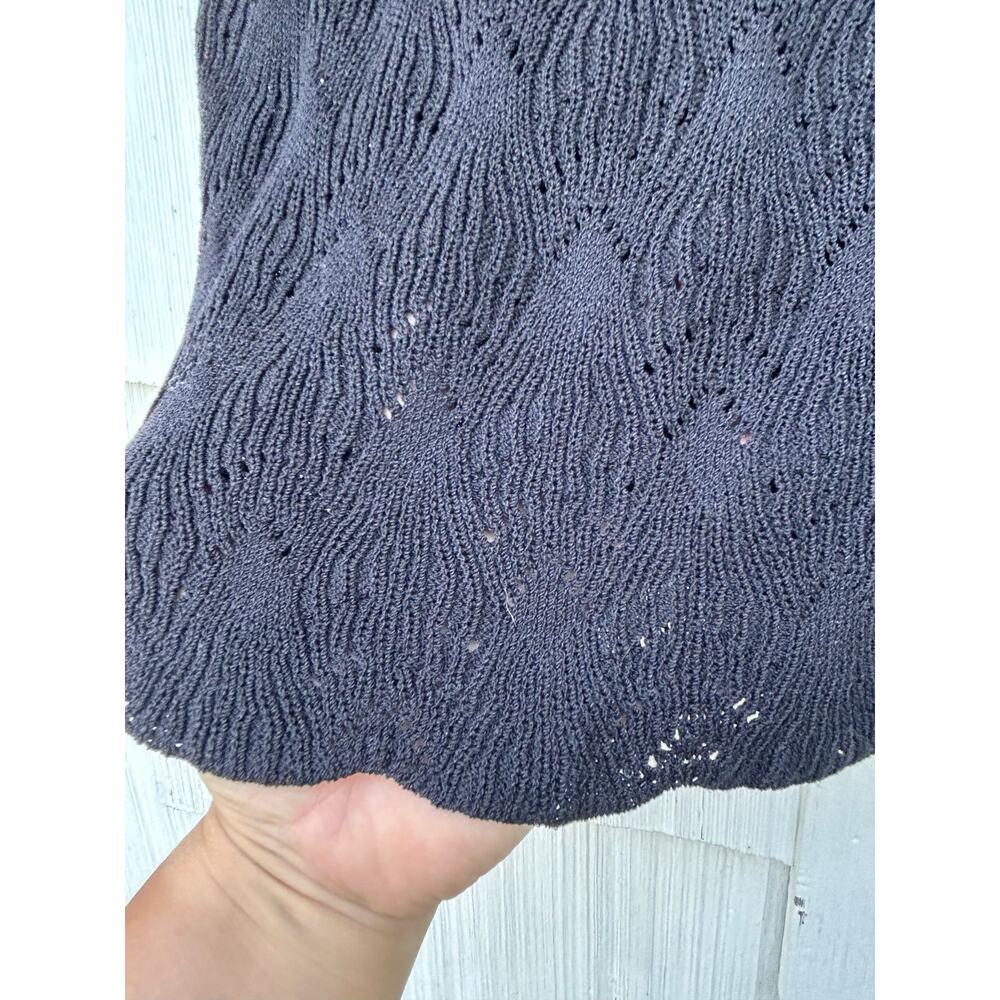 St John Black Label Open Knit Sleeveless Top Medium - Picture 4 of 8